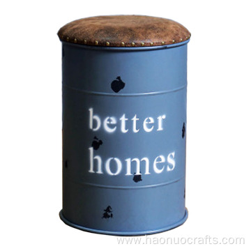 Industrial style retro barrel stools round stools